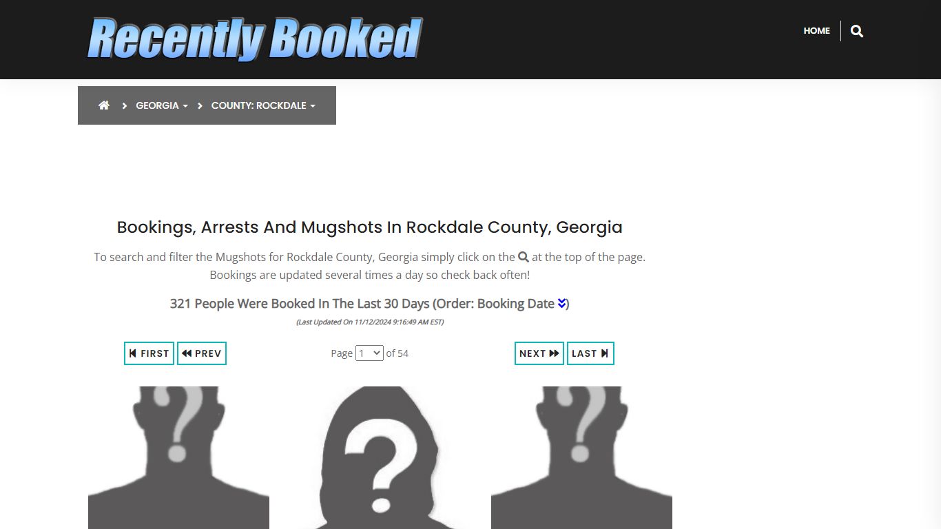 Bookings, Arrests and Mugshots in Rockdale County, Georgia