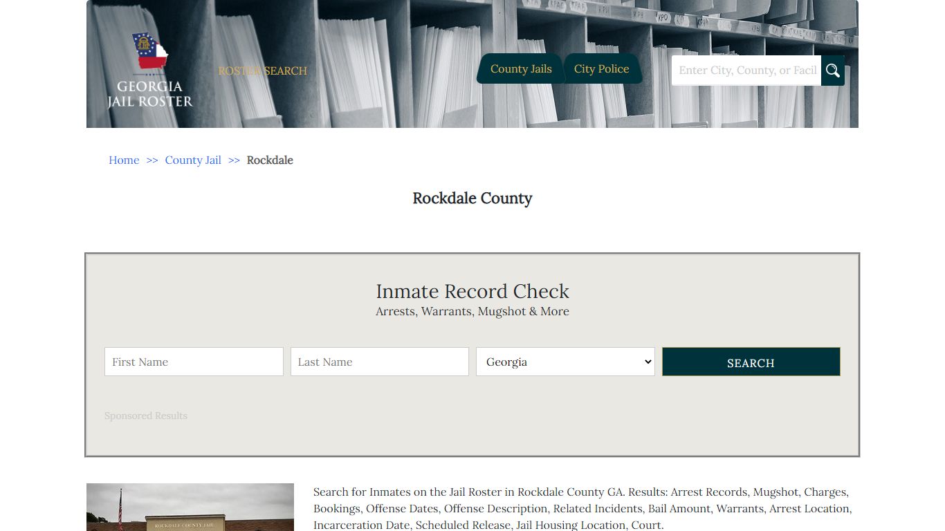 Rockdale County - Georgia Jail Inmate Search